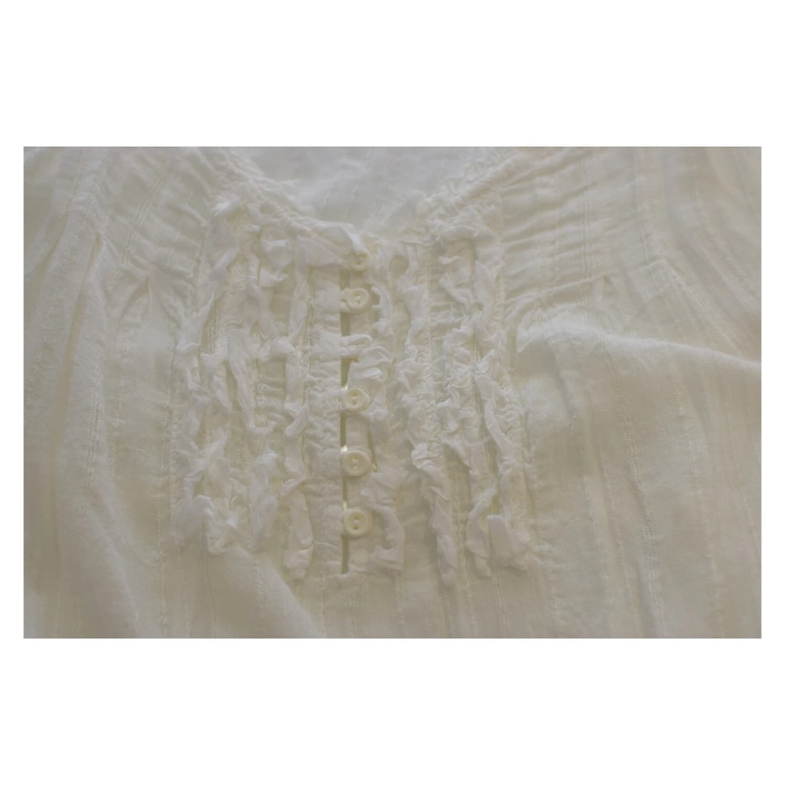 Zara White Cotton Sleeveless Summer Knee Length Dress - Size L - 4