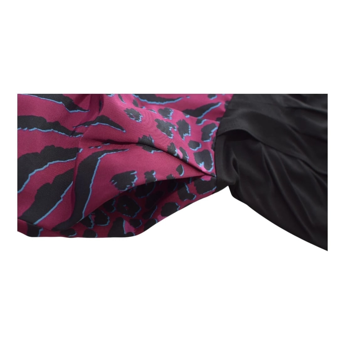 DKNY Donna Karan Black & Fuchsia Leopard Sleeveless Mini Dress size 6 - 6