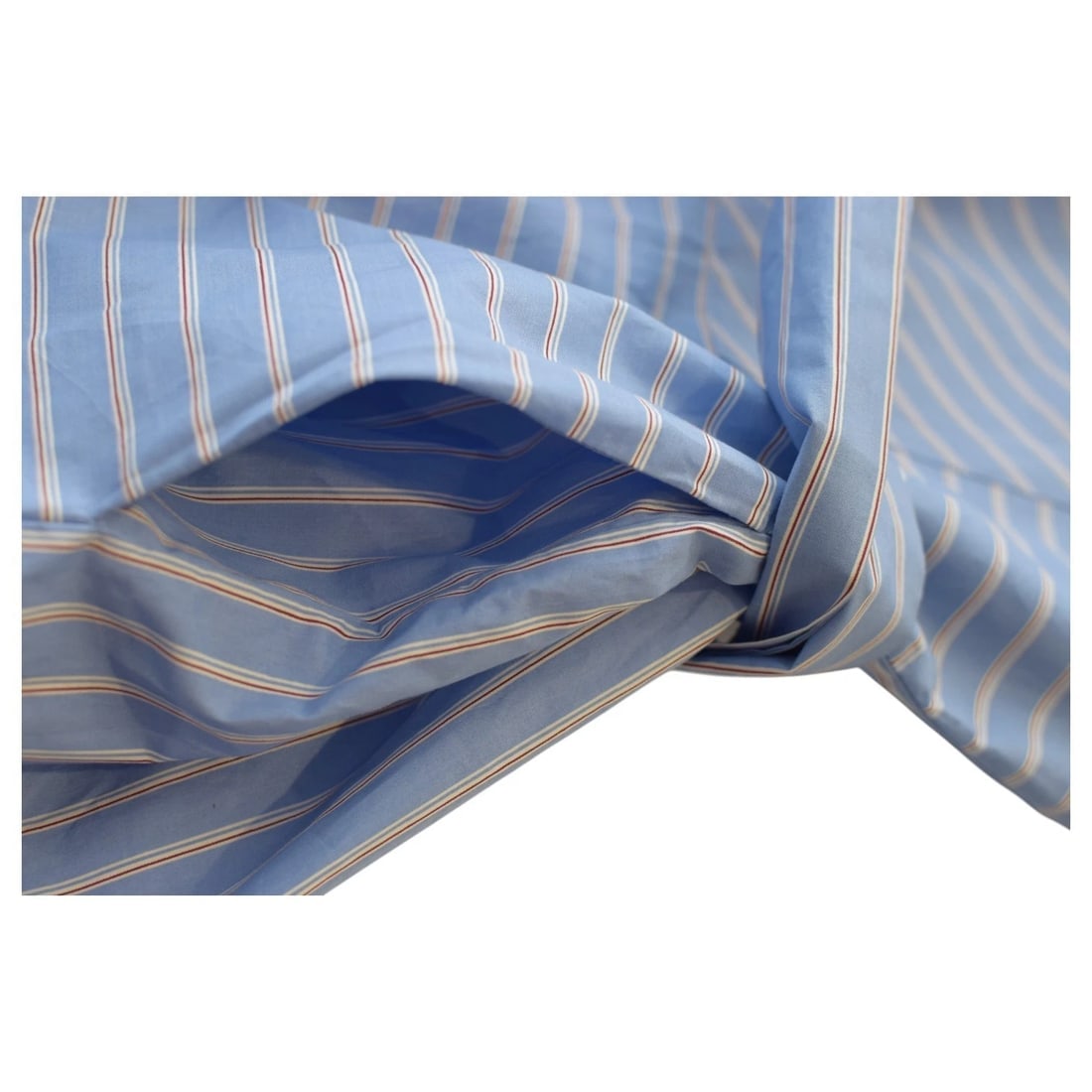 Maje Blue Striped Long Sleeve Knee Length Shirt Dress w. Belt size 36 - 7