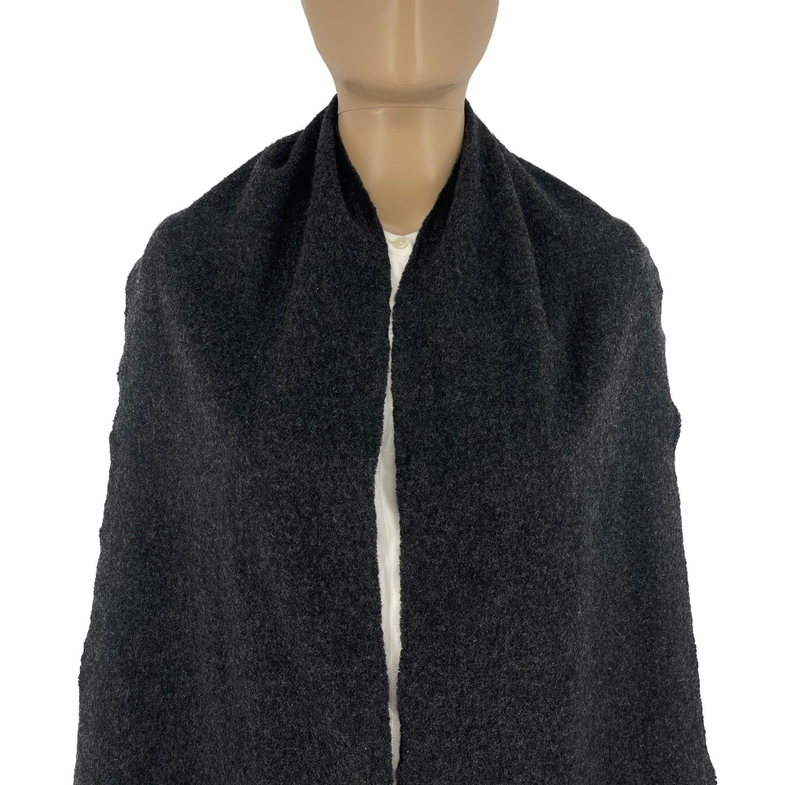 Polo Ralph Lauren Dark Grey 100% Wool Scarf - 2