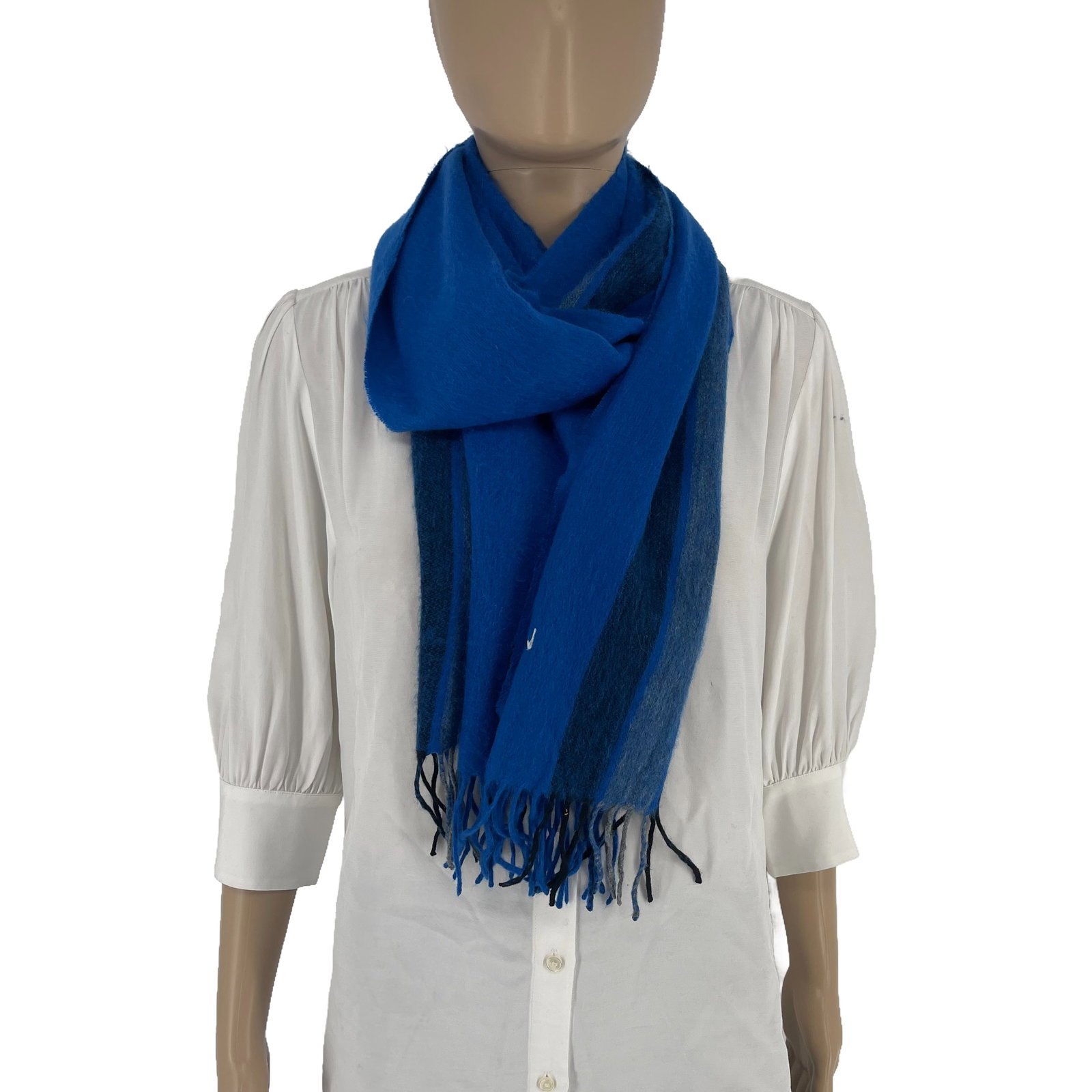 Louis Vuitton Navy Blue 100% Cashmere Scarf - 4