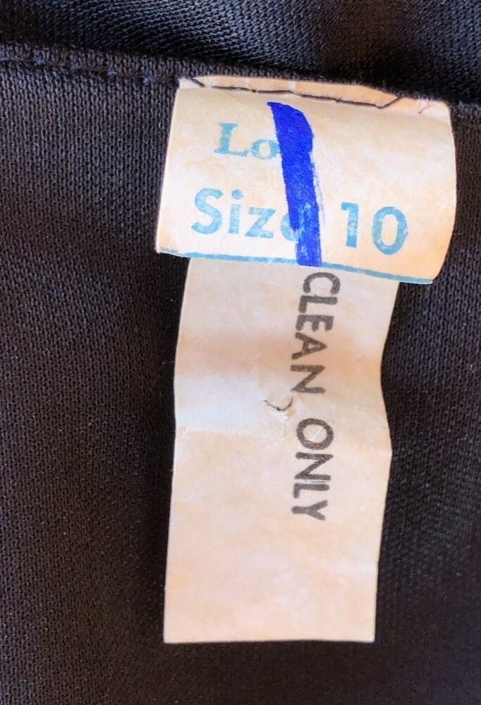 Vintage 1970s Black Maxi Dress Disco Goddess Gown Sz M - 8