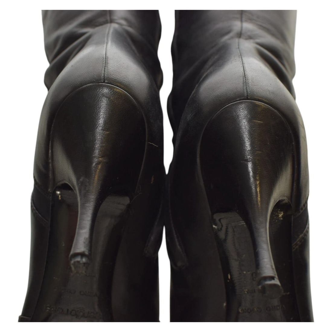 Sergio Rossi Black Leather Pointed Toes Tassels Boots Heels Shoes size 38 - 9
