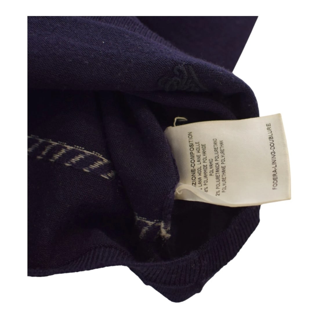 Gucci Navy Blue Wool Blend Knit Sweater with Embroidered Rope Detail size M - 6