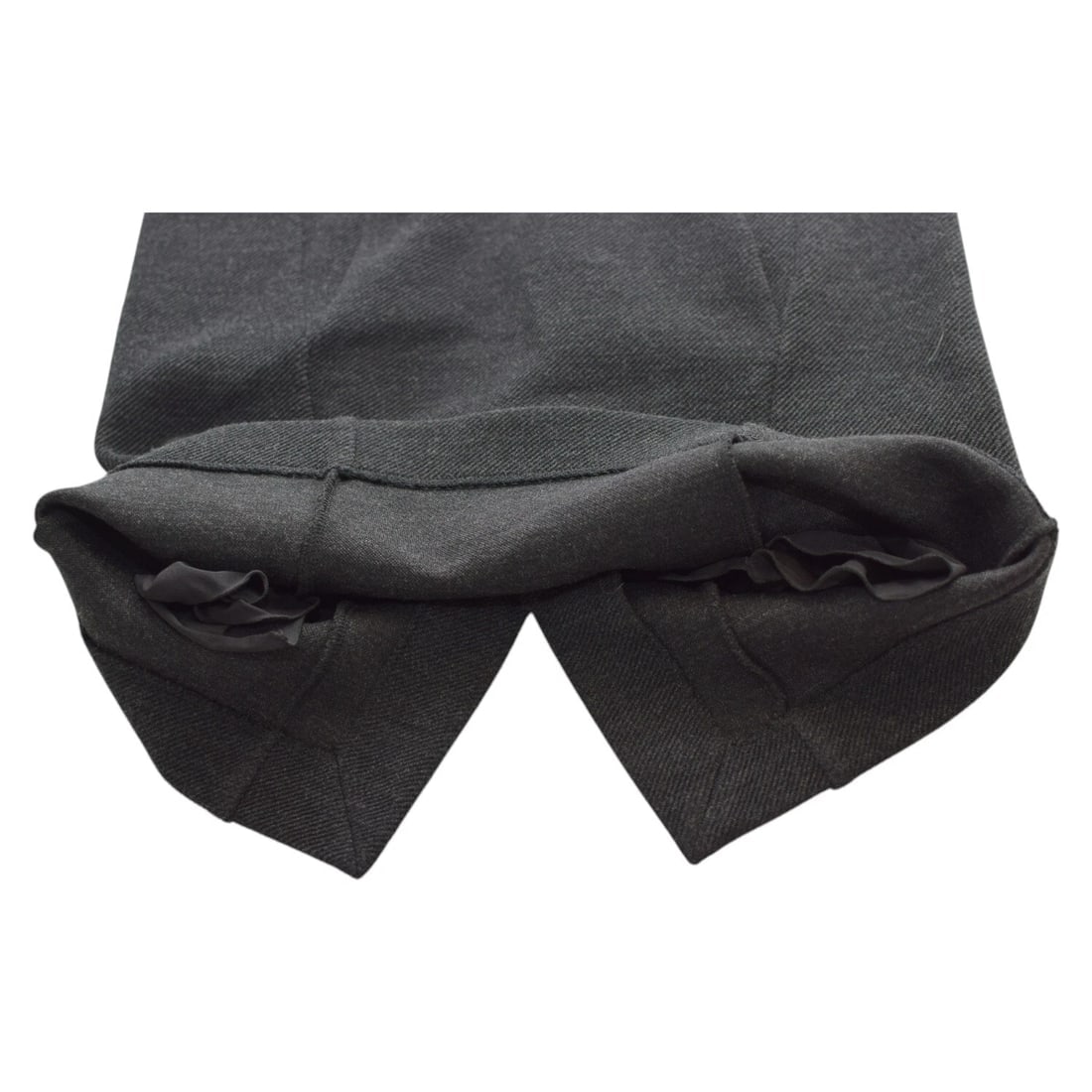 Class Roberto Cavalli Anthracite Gray Wool Long Sleeve Knee Origami Dress sz 44 - 9