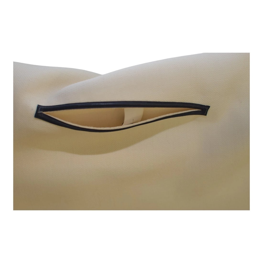 Costume National Black & Cream Wool Unhemmed Jacket Blazer size 42 - 9