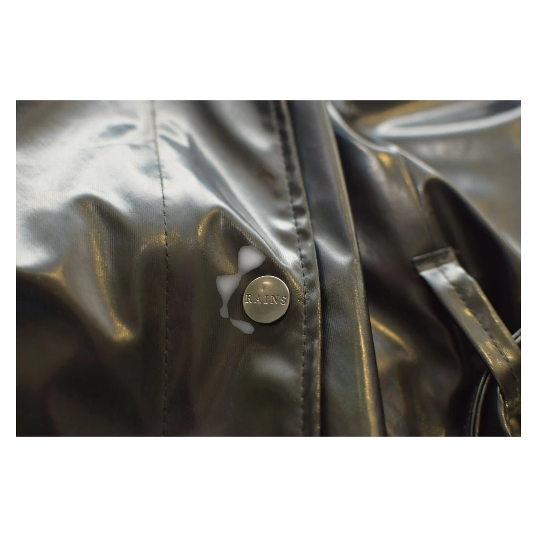 Rains Black Lightweight Hooded w. Belt PU Trench Jacket size XXS/ XS - 5