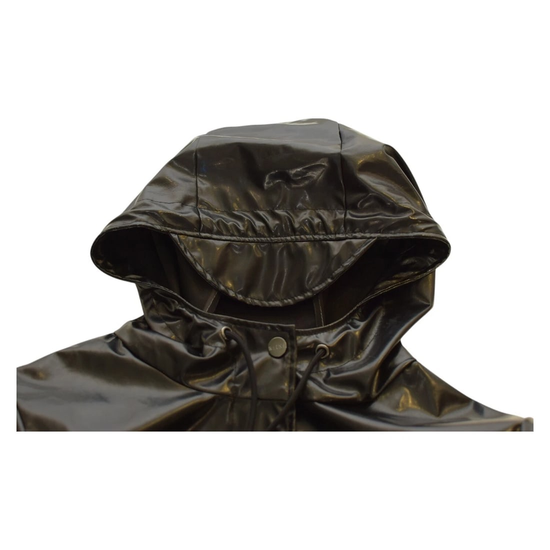 Rains Black Lightweight Hooded w. Belt PU Trench Jacket size XXS/ XS - 8