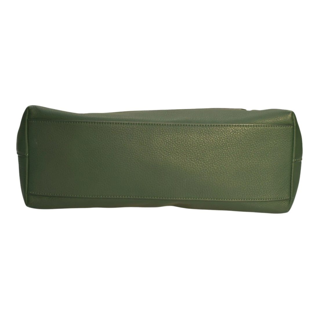 Tory Burch green leather Chelsea tote with gold harware shoulder bag & strap - 6