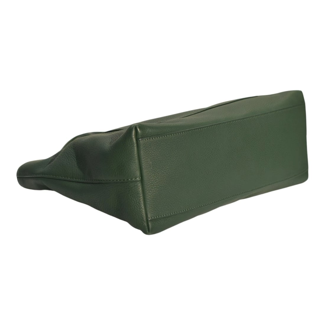 Tory Burch green leather Chelsea tote with gold harware shoulder bag & strap - 7