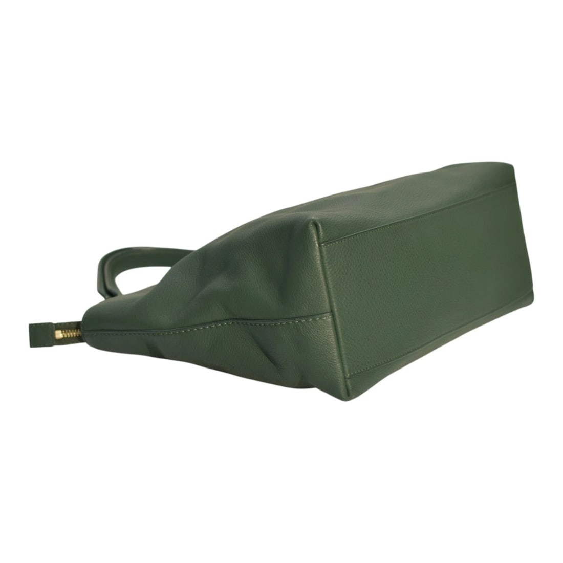 Tory Burch green leather Chelsea tote with gold harware shoulder bag & strap - 9