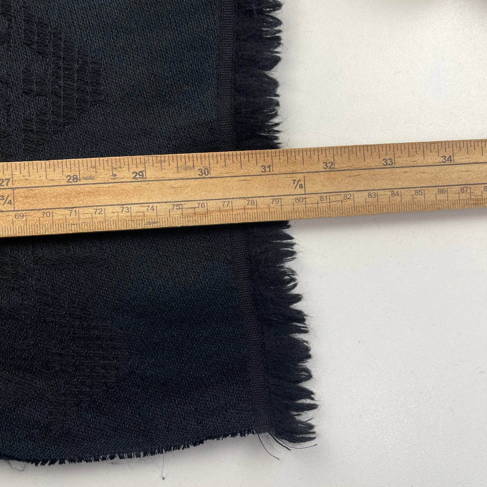 Emporio Armani Black Printed 80% Wool 20% Silk Scarf - 9