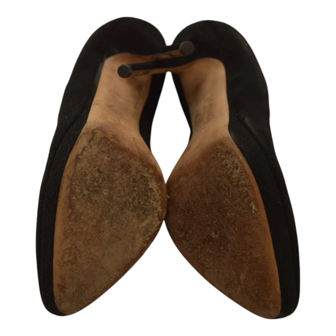 Gucci Black Suede Leather Almond Toe Classic Heel Platform Pumps size 39 US 9 - 6