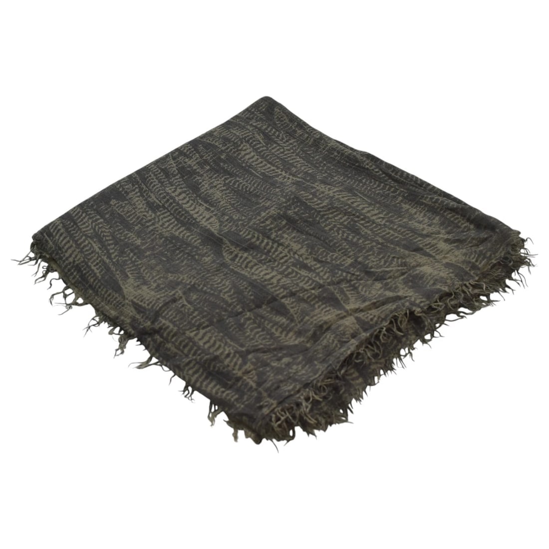 Zadig & Voltaire Delta Feather Tiger Gray Scarf Large Wrap Scarf Shawl - 2