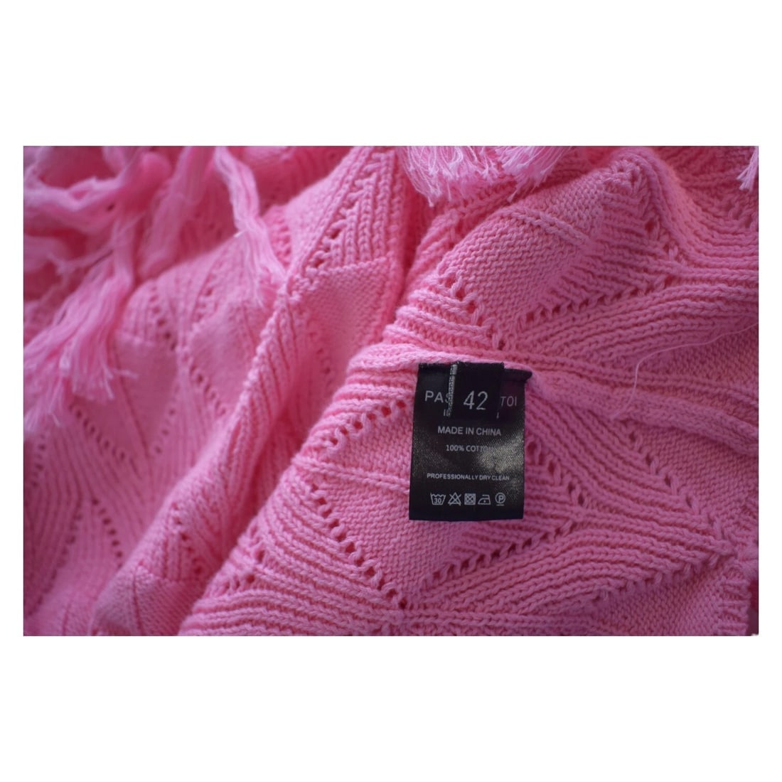 Dodo Bar Or - Pas Pour Toi Pink One Shoulder Long Dress & Fringes size 42 - 8