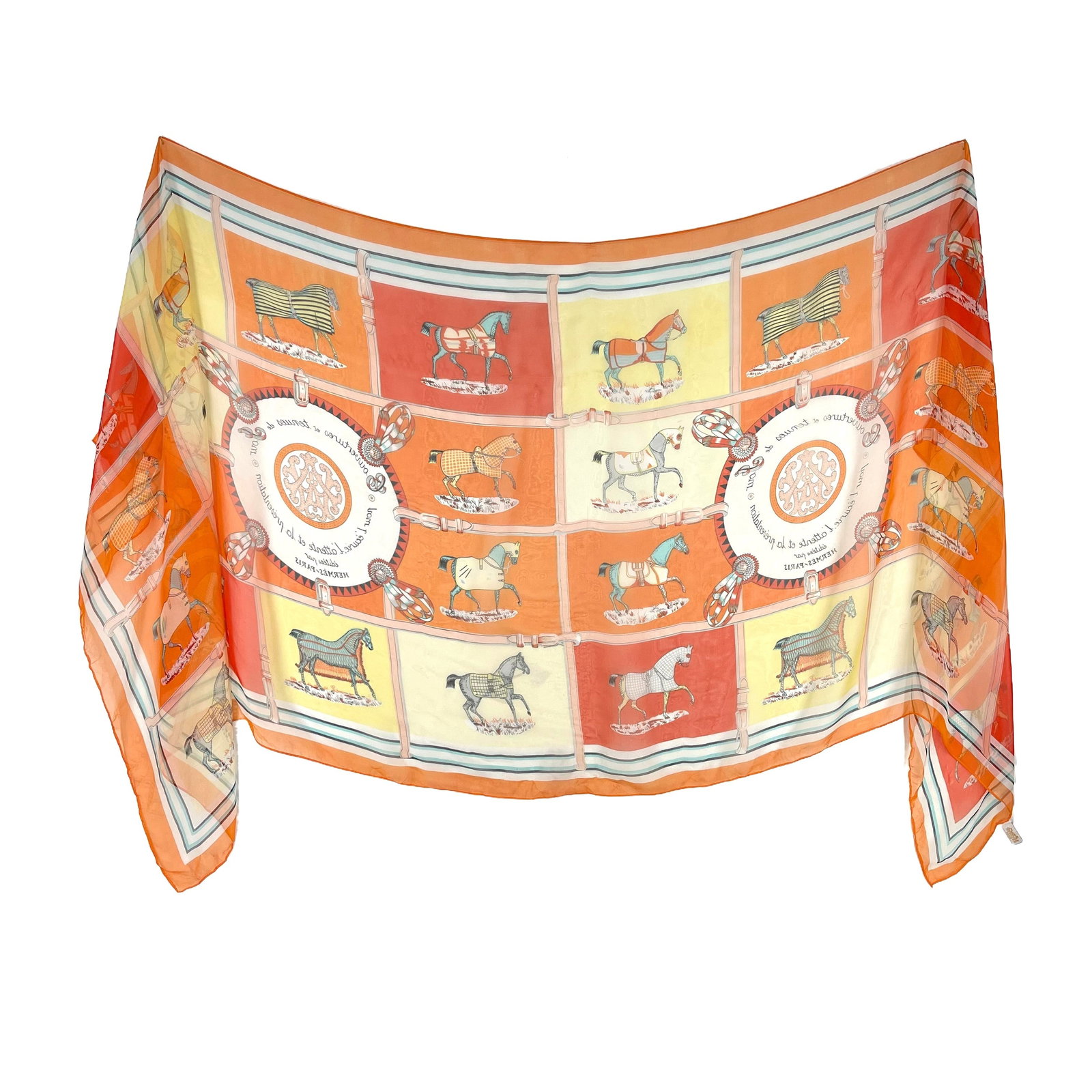 Hermes Pink Printed 100% Silk Scarf: Title:Hermes Pink Printed 100% Silk ScarfBrand:HERMESDate/Period:ModernMaterials:100% SilkSize:One SizeDescription:Hermes Pink Printed 100% Silk Scarf Reserve: $170.00 