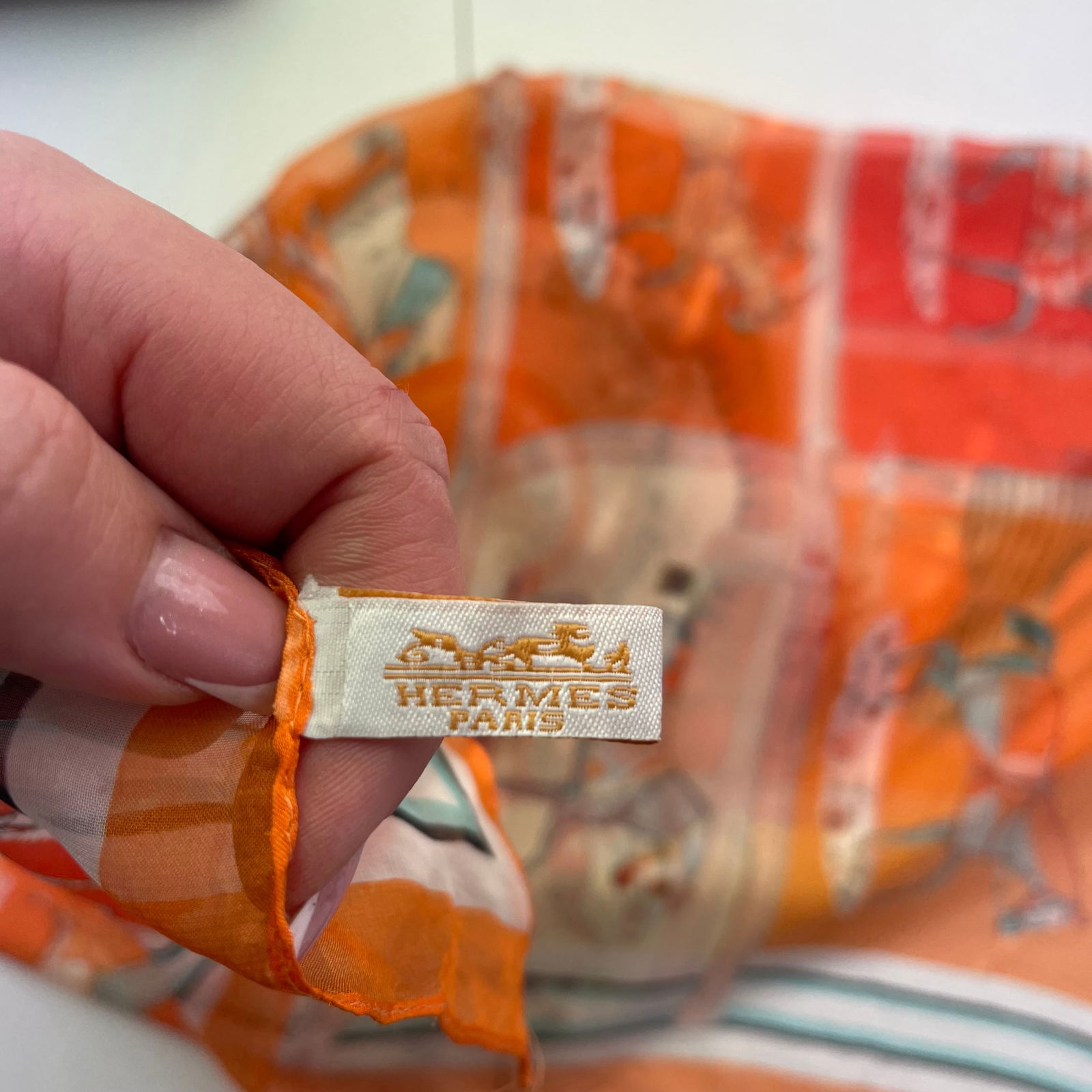 Hermes Pink Printed 100% Silk Scarf - 7