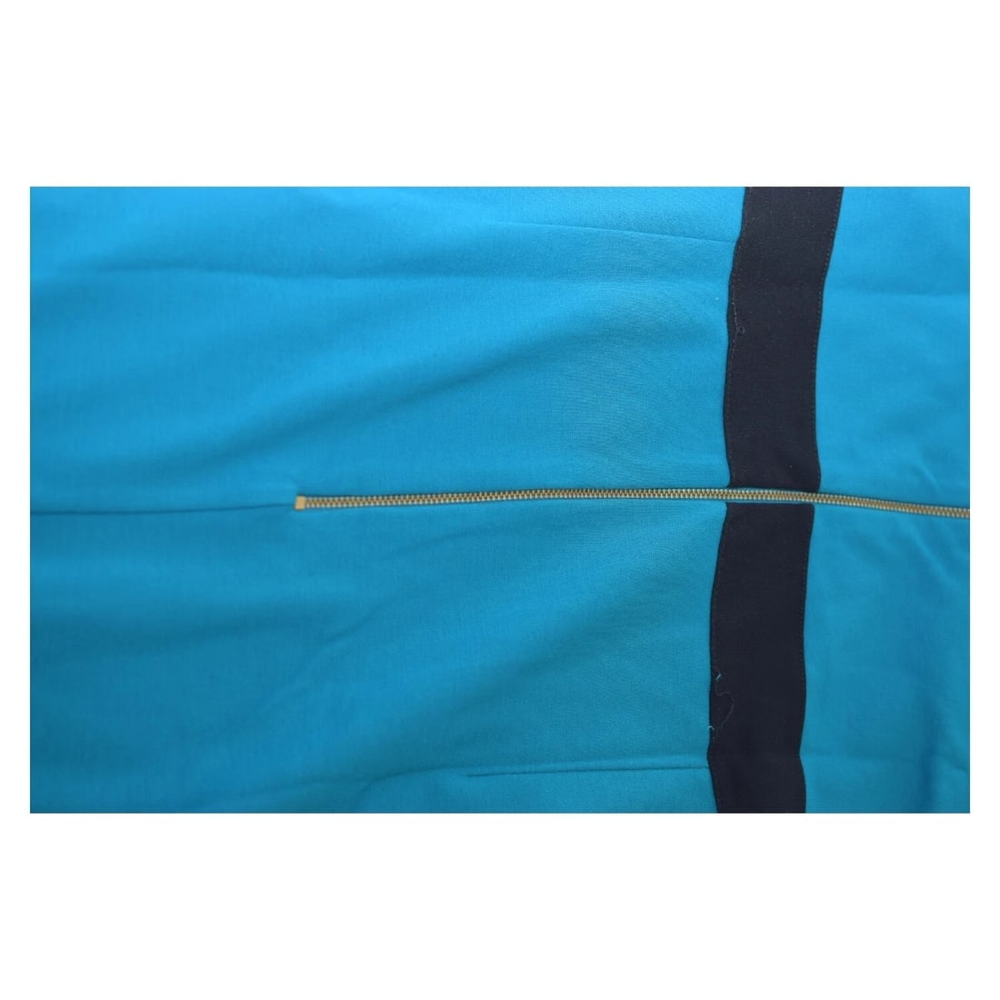 French Connection Blue Black Cap Sleeves Viscose Mini Dress size 12 - 9