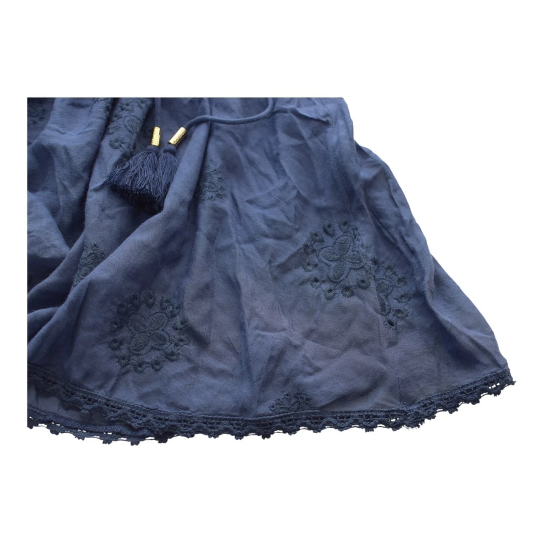 Melissa Odabash Blue Embroidered Tunic Dress 3/4 Sleeves Bodycon Dress One Size - 9