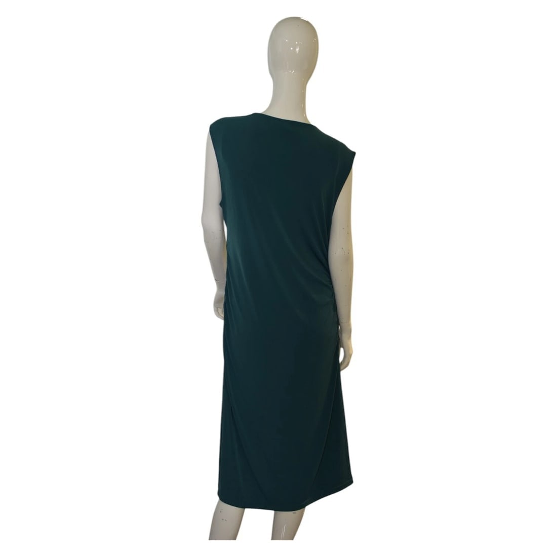 Moda International Green Sleeveless Polyester Jersey Calf Long Dress size XL - 2