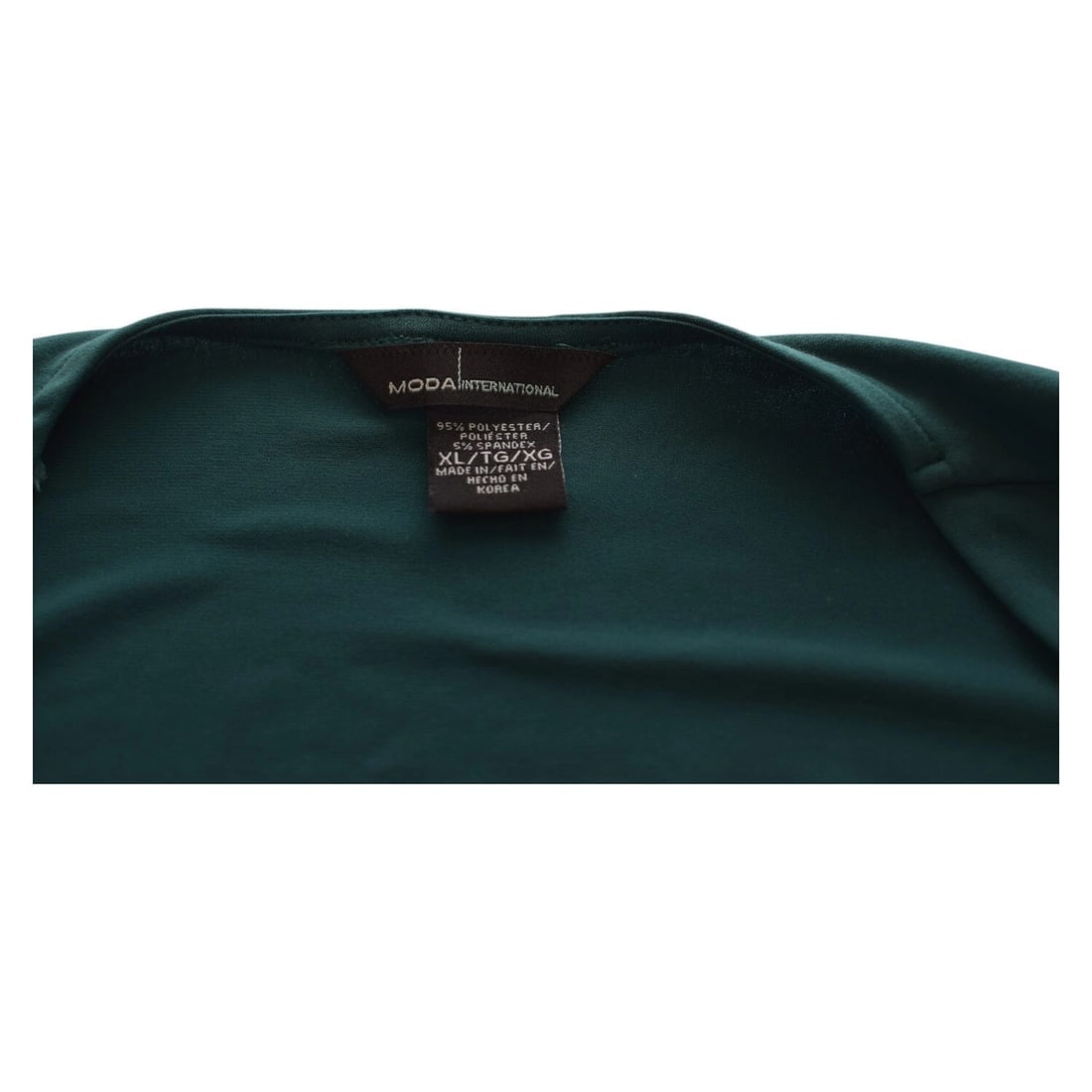 Moda International Green Sleeveless Polyester Jersey Calf Long Dress size XL - 3