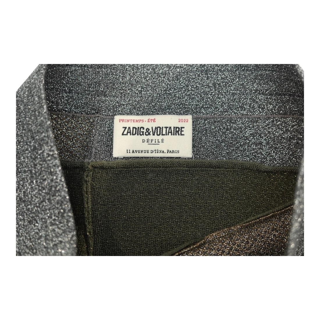 Zadig & Voltaire Smile Lurex Green Silver Gold Shiny Shorts Pants size S - 3