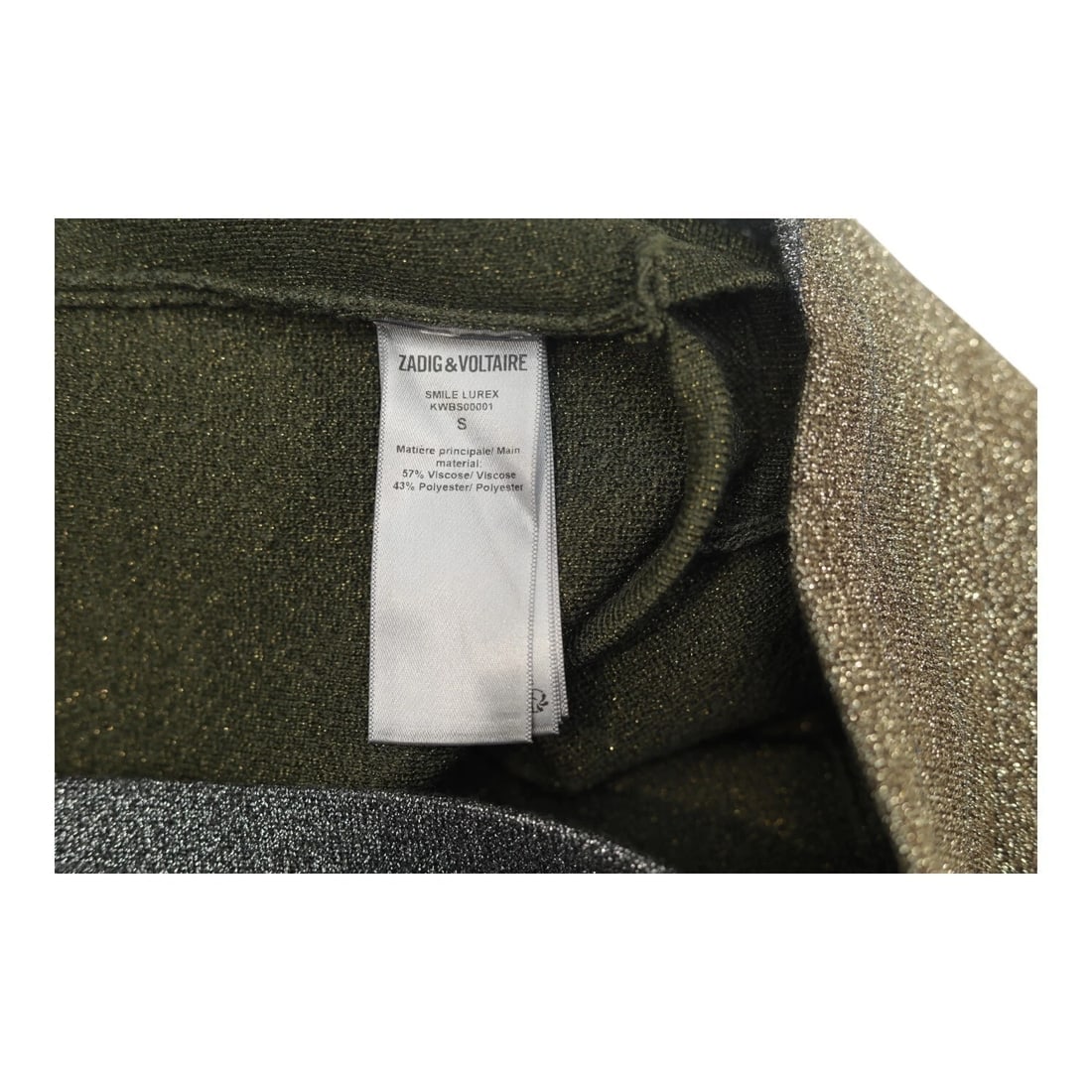 Zadig & Voltaire Smile Lurex Green Silver Gold Shiny Shorts Pants size S - 4