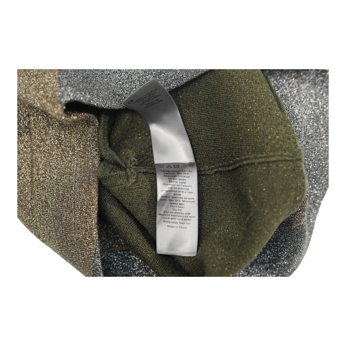 Zadig & Voltaire Smile Lurex Green Silver Gold Shiny Shorts Pants size S - 5