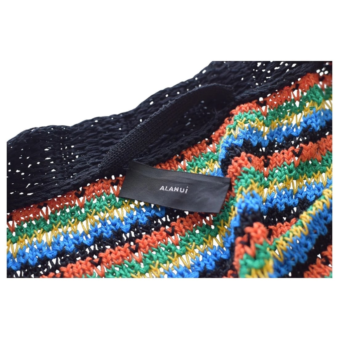 Alanui Multicolor Striped Knit Cotton Belted Long Cardigan Cardi size XS / S - 3