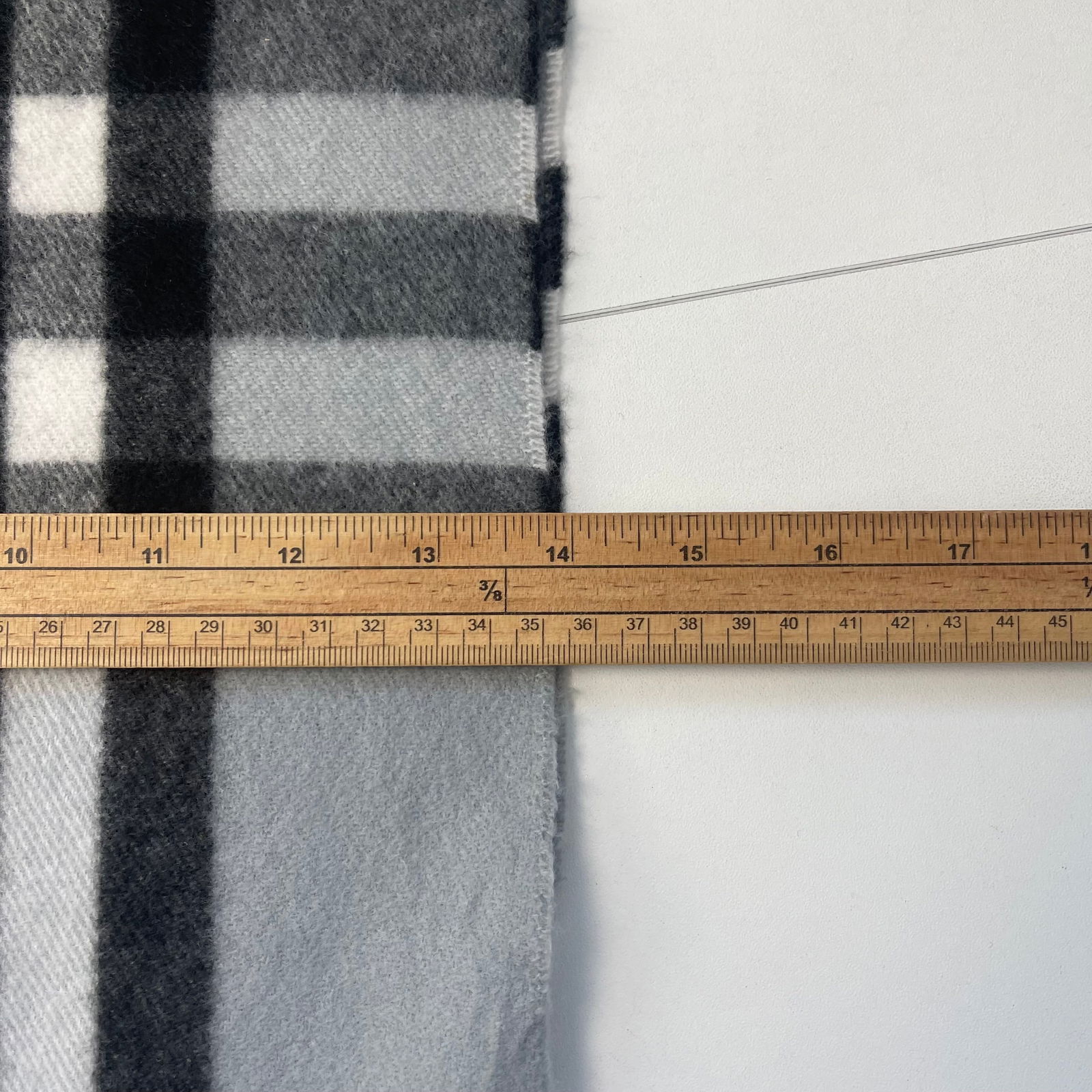 Burberry Grey Plaid 100% Cashmere Scarf - 7