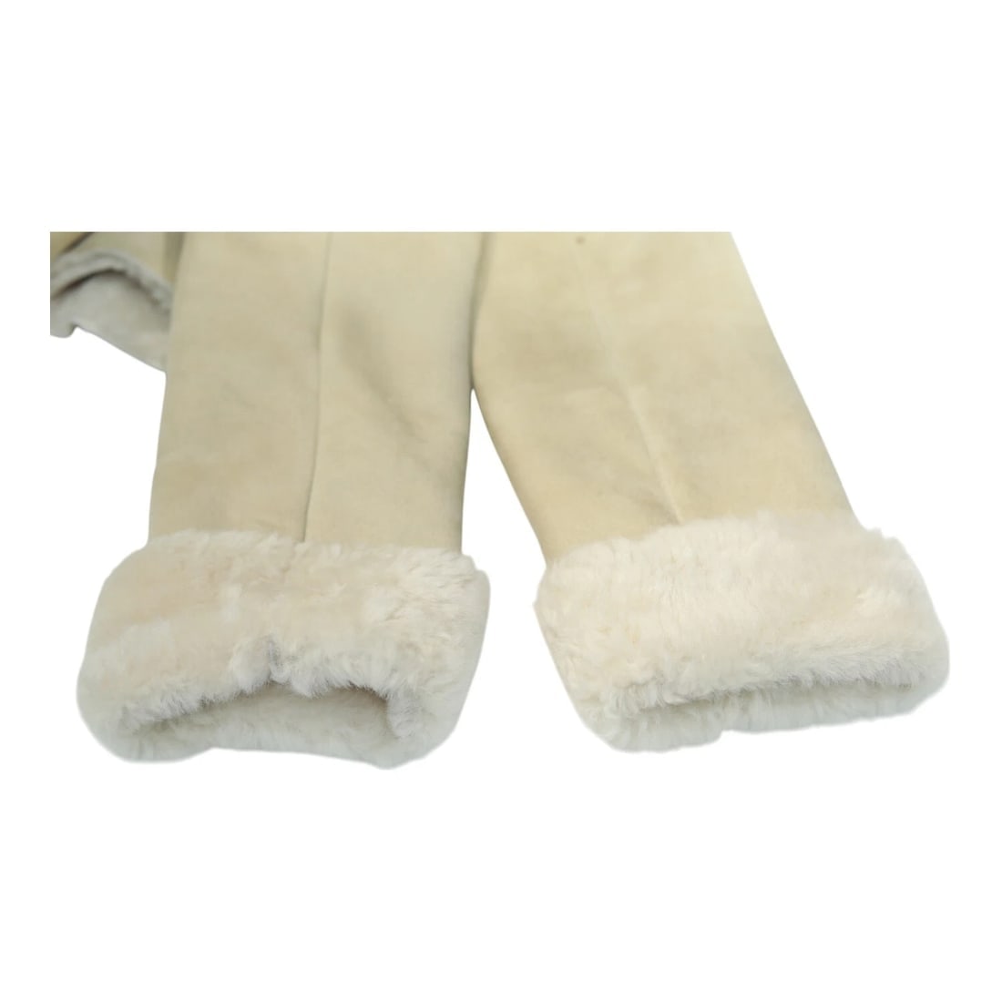 Nicole Farhi Beige Sheepskin Double Breasted Short Jacket Coat size UK 10 - 7