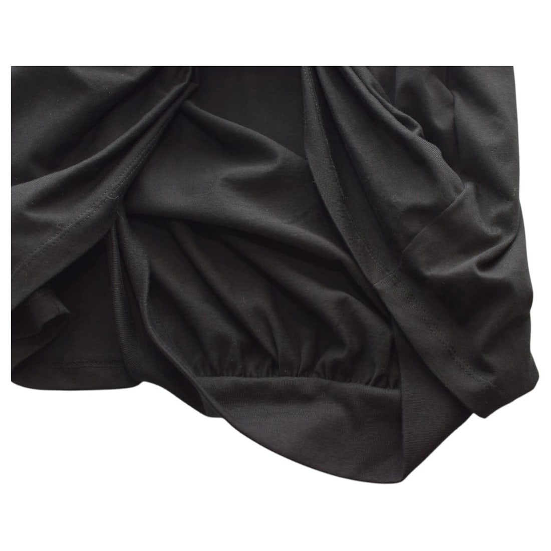 3.1 Phillip Lim Black Cotton Draped Short Sleeve T-Shirt Top size S - 6