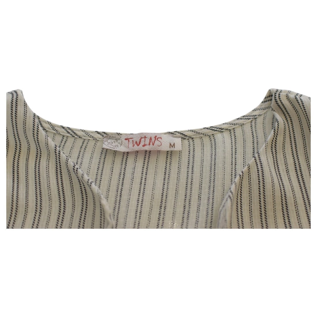 Twins Black & White Striped Summer Maxi Long Sleeves Caftan dress size M - 3