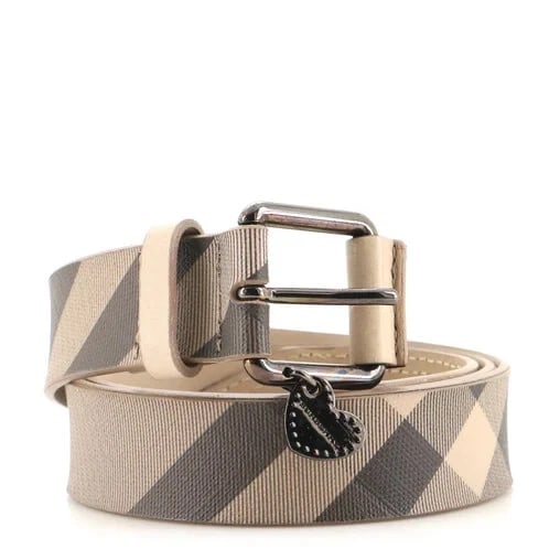 Burberry Beige Nova Check Heart Coated Canvas & Leather Buckle Belt size 40/100: Title:Burberry Beige Nova Check Heart Coated Canvas & Leather Buckle Belt size 40/100Description:Burberry Beige Nova Check Heart Coated Canvas & Leather Buckle Belt size 40/100 This luxurious belt is