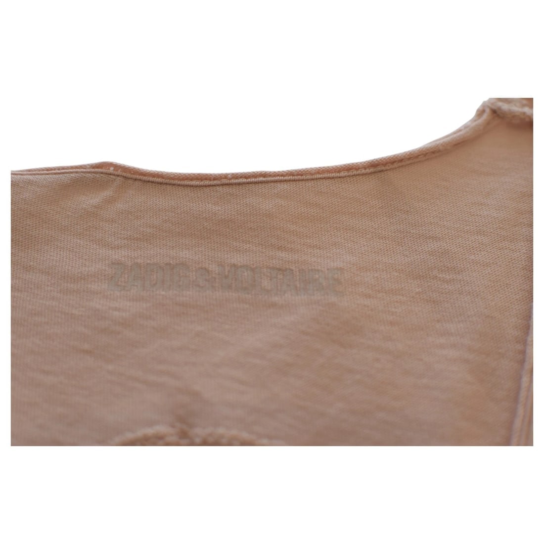 Zadig and Voltaire Story Fishnet Skull Cross Peach Cotton Top T-shirt size XS - 4