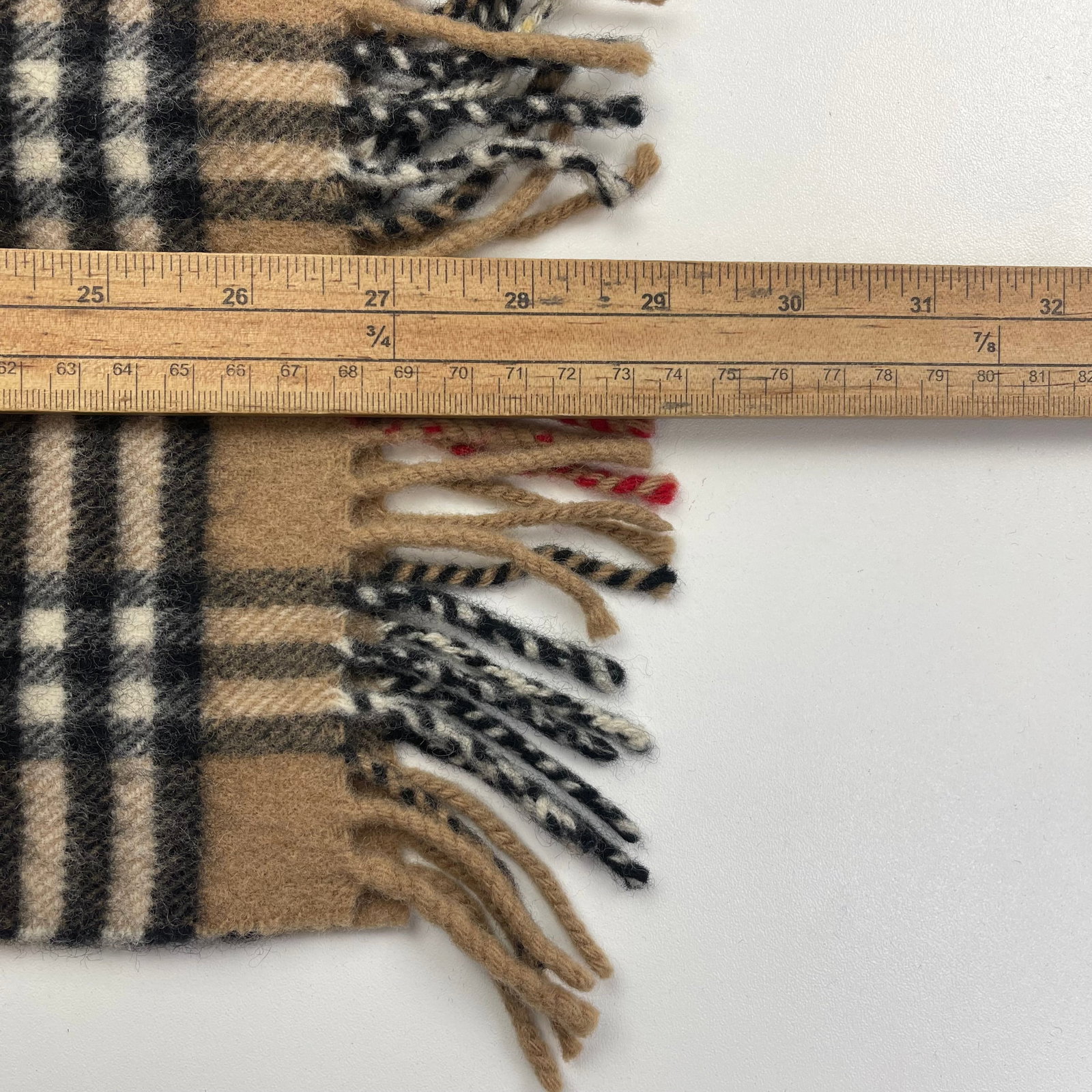 Burberry Brown Plaid 100% Wool Scarf - 10