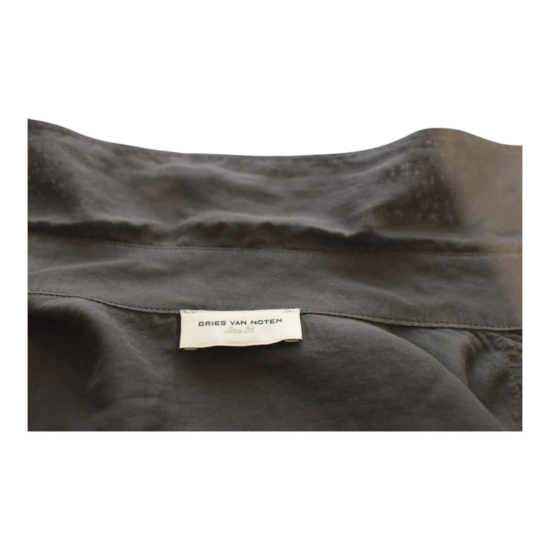 Dries Van Noten Gray Sheer Button Closure Collared Shirt Top size 38 - 3