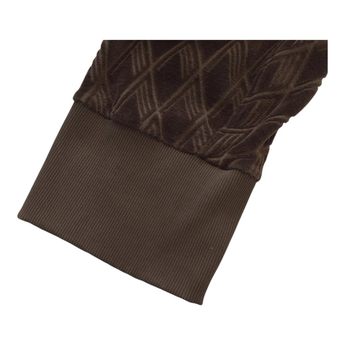 The Attico Brown Jacquard Cotton Belted High Neck Sweatshirt Top size 40 - 8