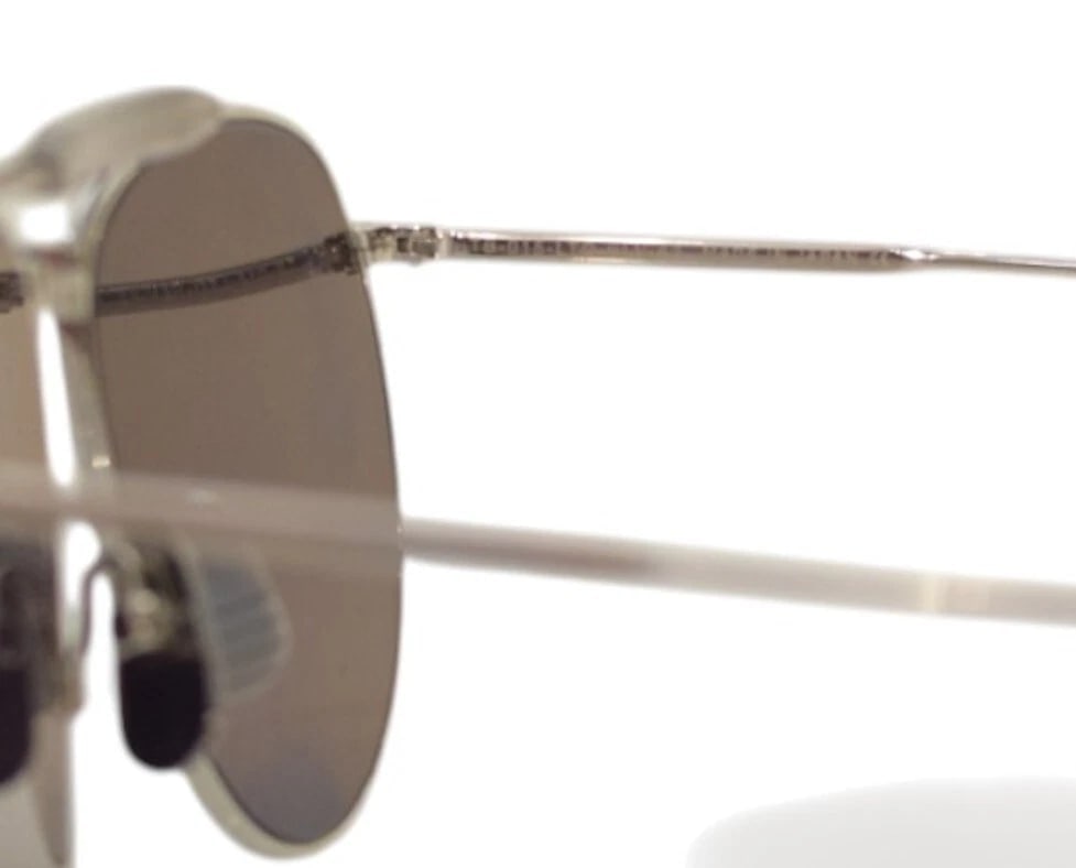 THOM BROWNE TB015 LTD-SLV 62 pilot-frame aviator Silver Metal sunglasses Unisex - 10