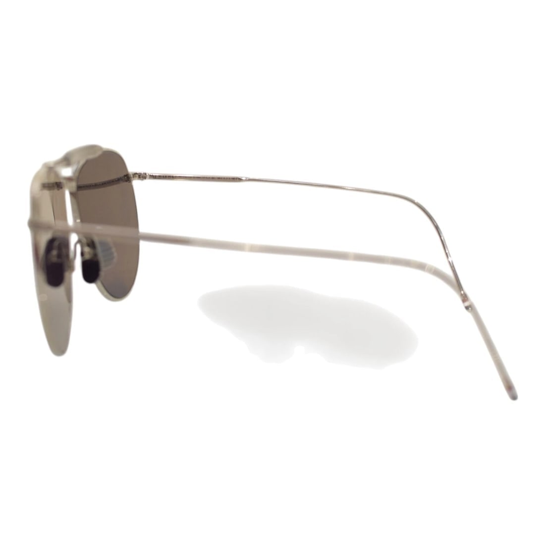THOM BROWNE TB015 LTD-SLV 62 pilot-frame aviator Silver Metal sunglasses Unisex - 6