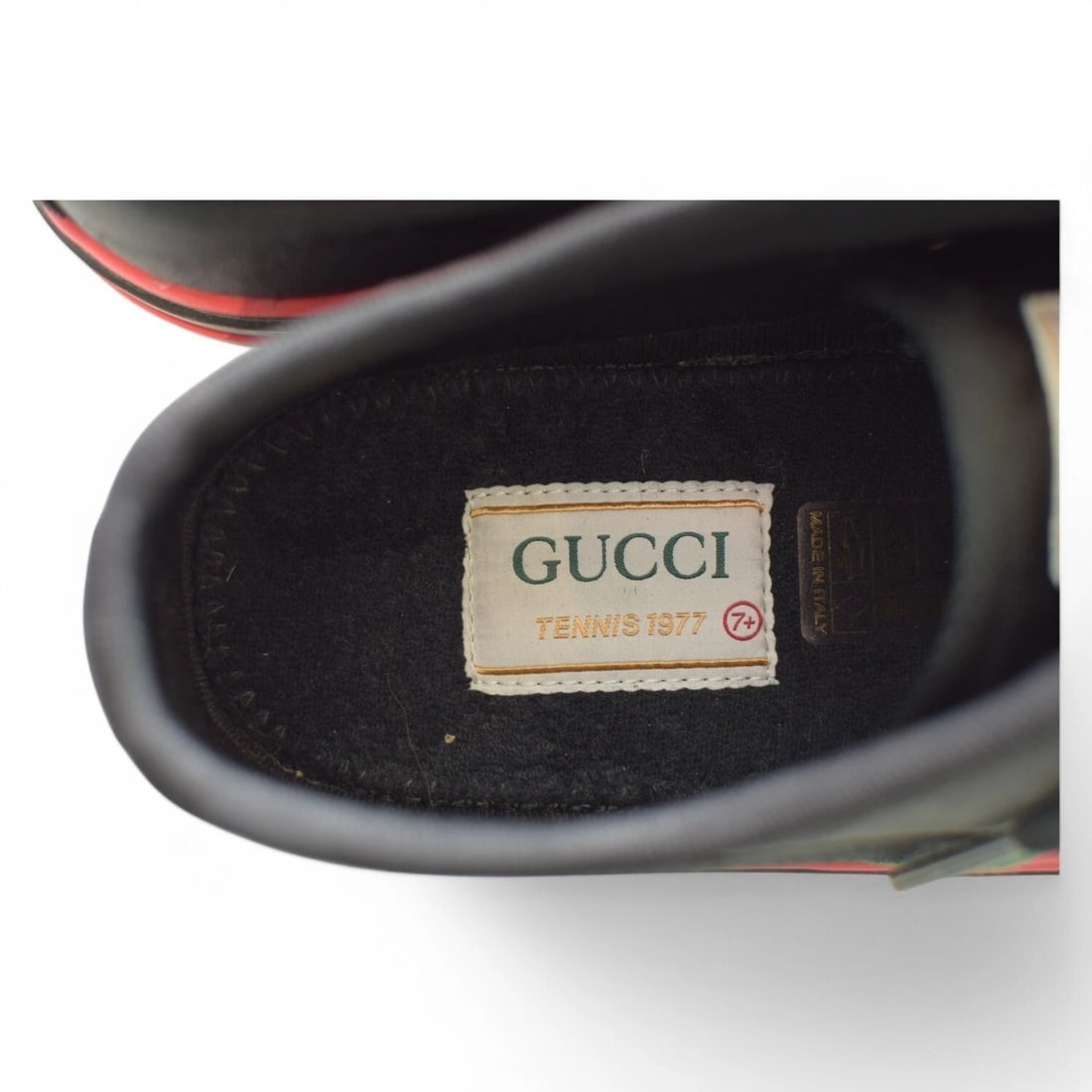 GUCCI Black GG Econyl Nylon Web Men's Tennis 1977 Sneakers Trainers 41 Unisex - 10