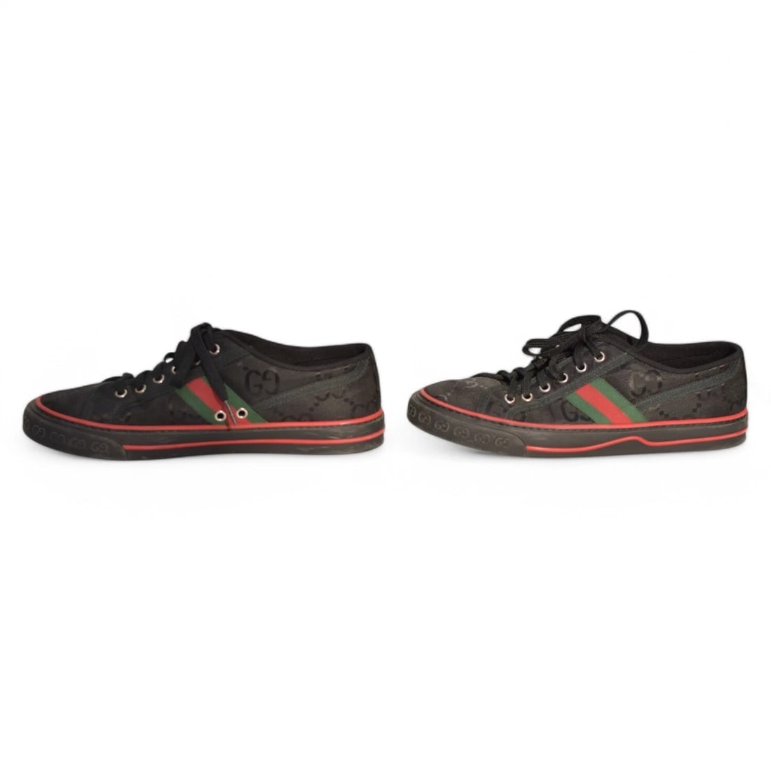 GUCCI Black GG Econyl Nylon Web Men's Tennis 1977 Sneakers Trainers 41 Unisex - 6