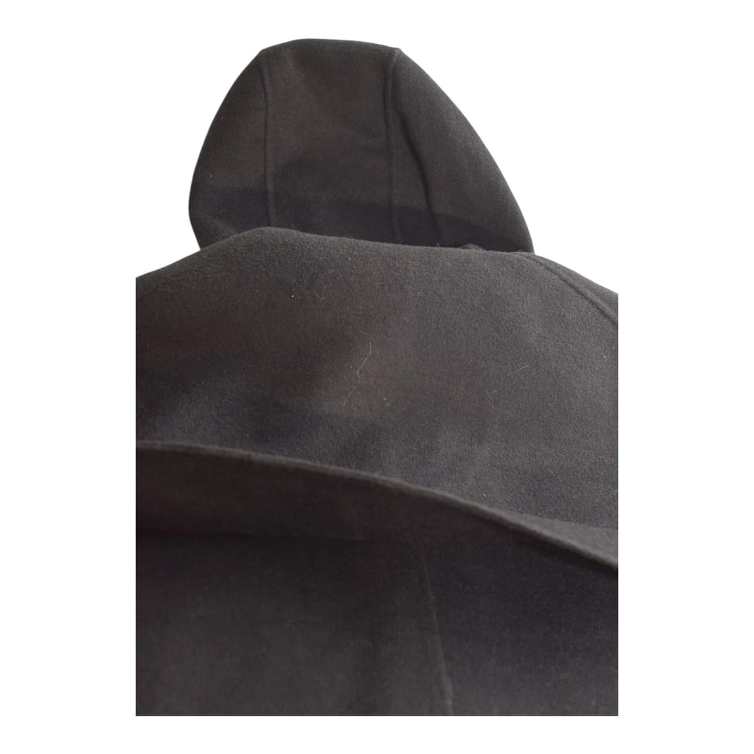 Maje Black Woolen Open Sides w. Snap Buttons Hooded Cape Coat size 1 - 13