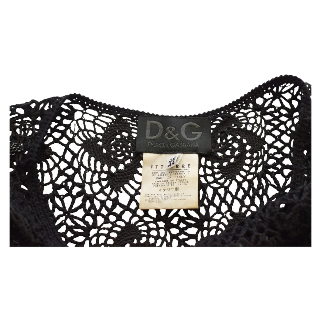 Dolce & Gabbana Black Wool Cotton Knit Beaded Top size 30/ 44 - 3
