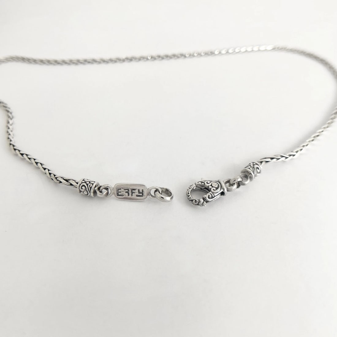 Effy Braided Spiga Wheat Chain Necklace Sterling Silver, 18 Inches, 15.15 Grams - 5