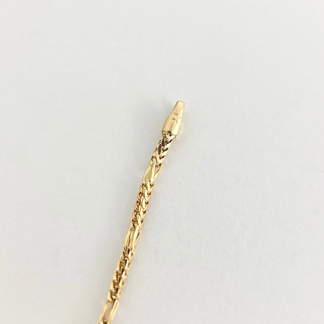 Italian Rounded Wheat Chain Necklace 14K Yellow Gold, 16 Inches, 2 mm, 6.41 Gram - 7