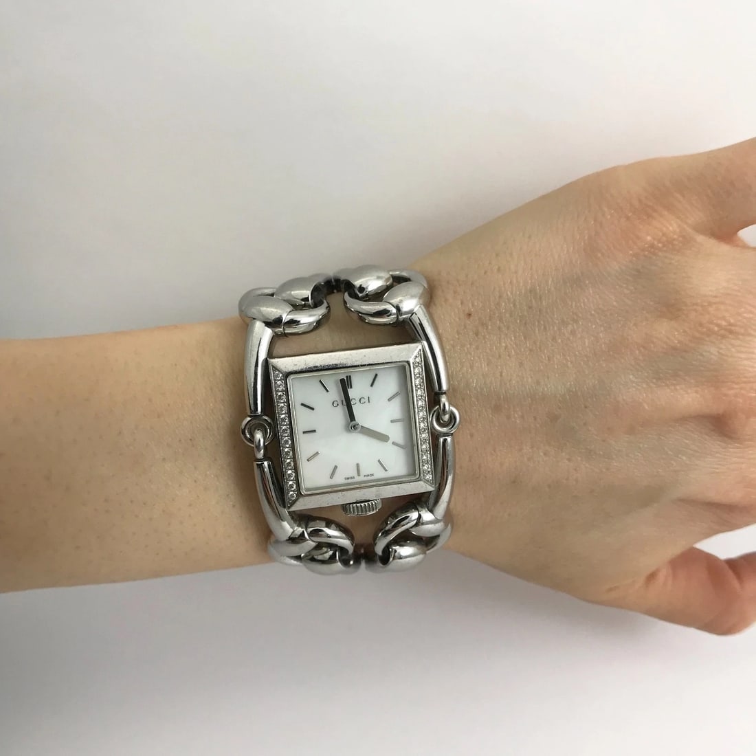 Gucci Signoria Diamond Stainless Steel Watch, Mother of Pearl Face, YA116307 - 2