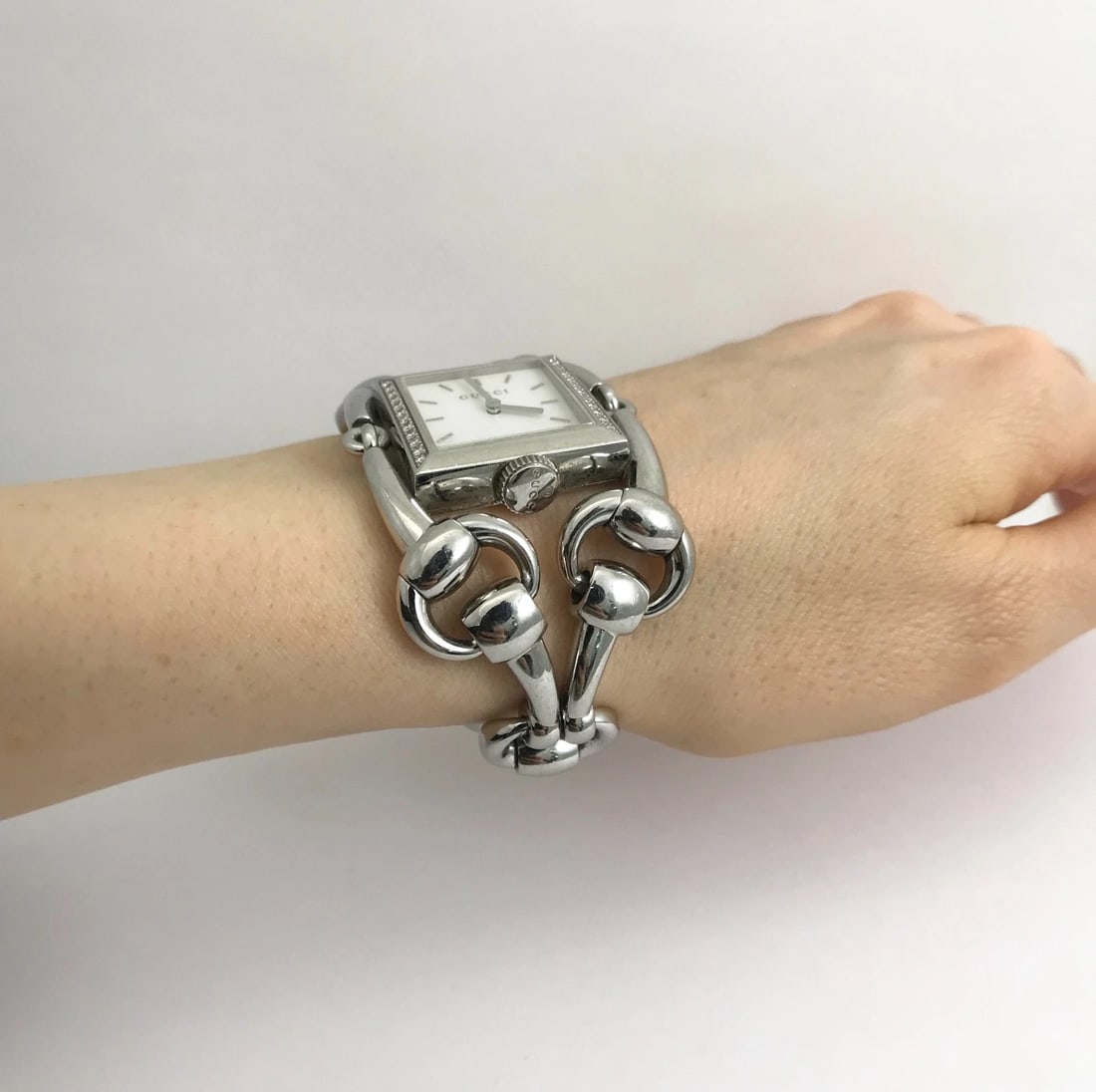 Gucci Signoria Diamond Stainless Steel Watch, Mother of Pearl Face, YA116307 - 3