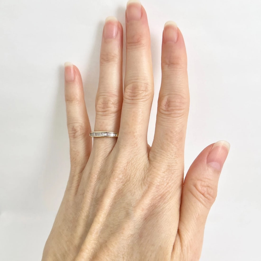 Estate Channel-Set Baguette Diamond Band Ring 14K Yellow Gold .41 CTW, 1.65 Gram - 2