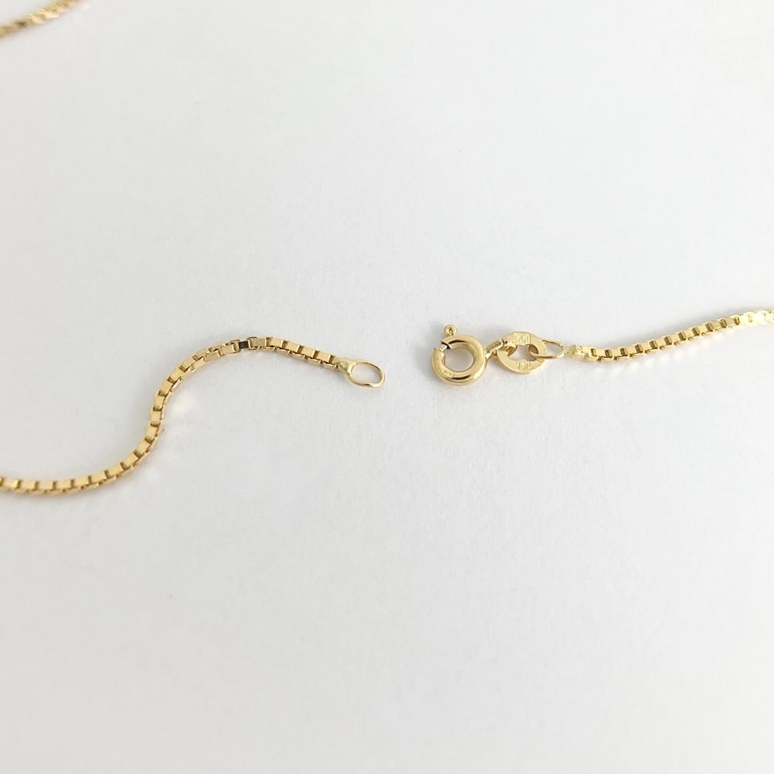 Long Thin Box Chain Necklace 14K Yellow Gold, 24 Inches, 1.4 mm, 5.83 Grams - 6
